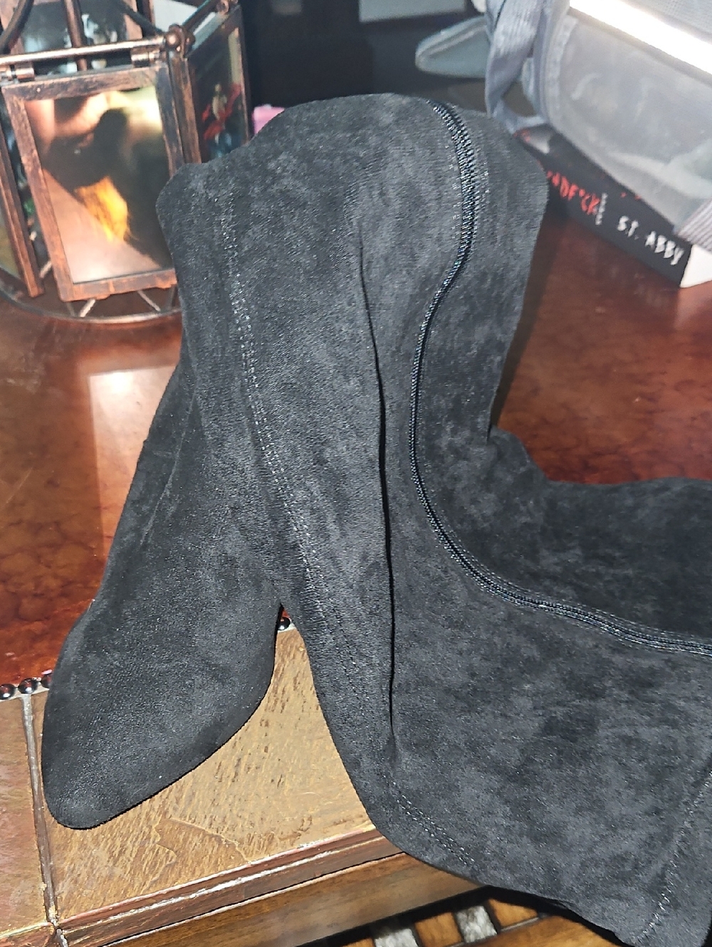Black Suede Women's Boots - Classic Elegance